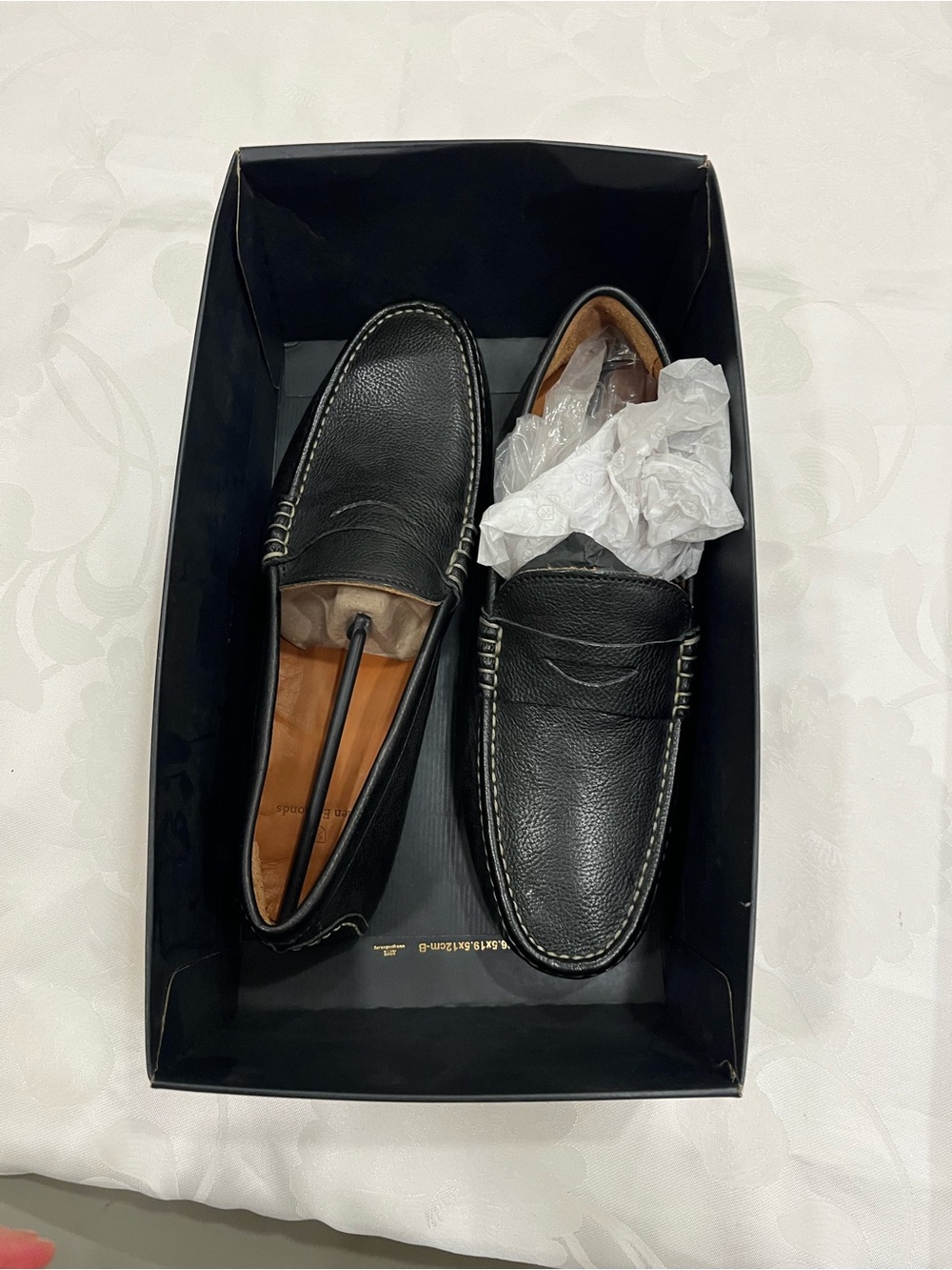 Men's Black Leather Penny Loafers